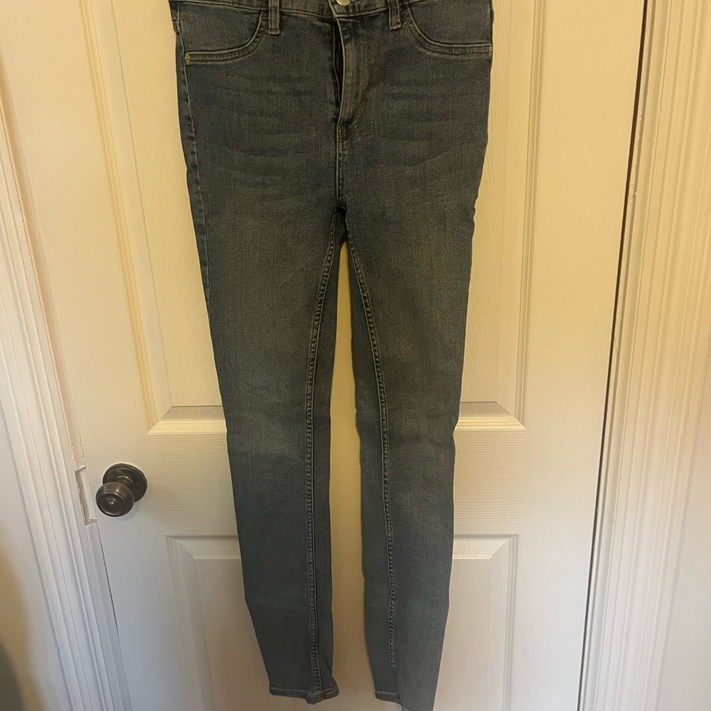 Free People Skinny Jeans in Washed Blue-Gray